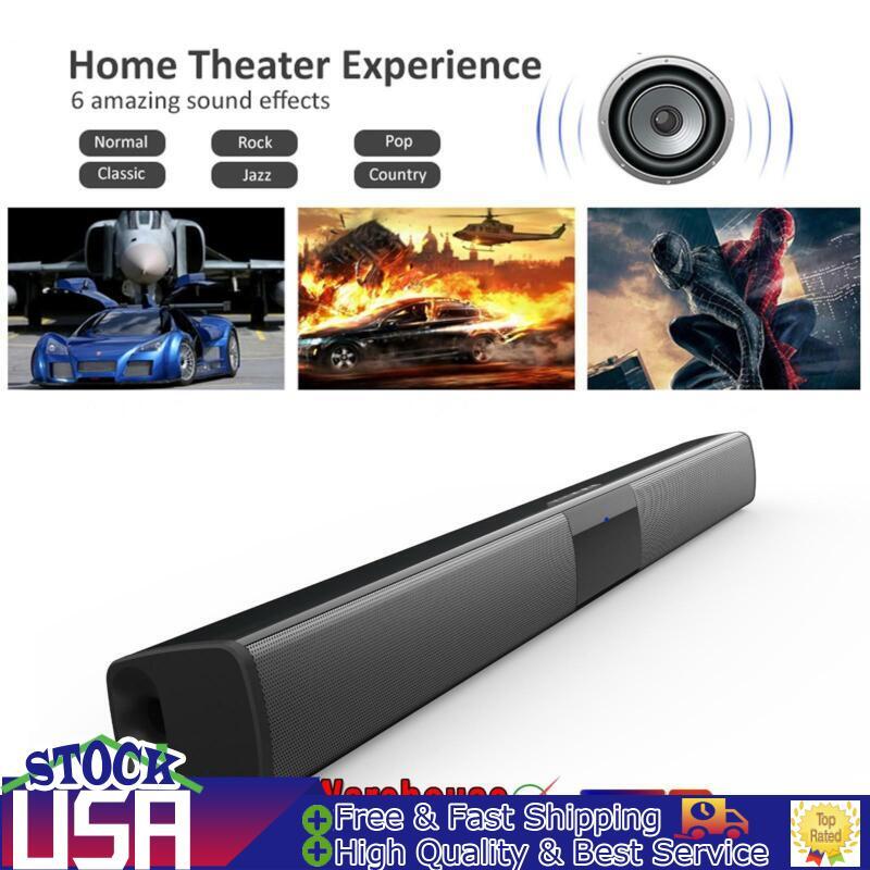 Portable Surround Sound Bar Wireless Subwoofer 4 Speaker TV Theater System US
