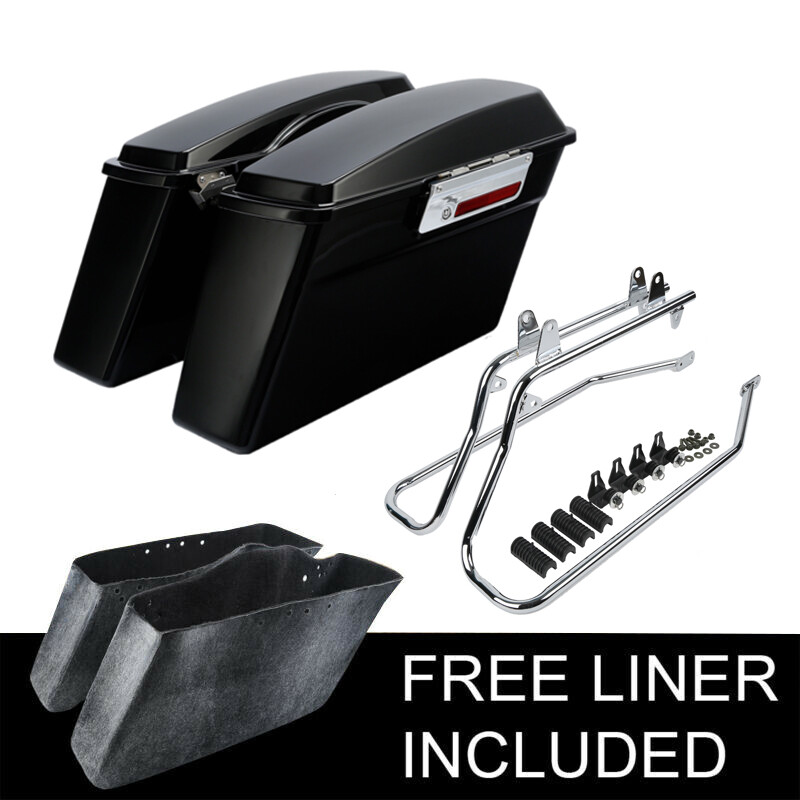 Hard Saddlebags Conversion Bracket Fit For Harley Heritage Softail Classic 84-17