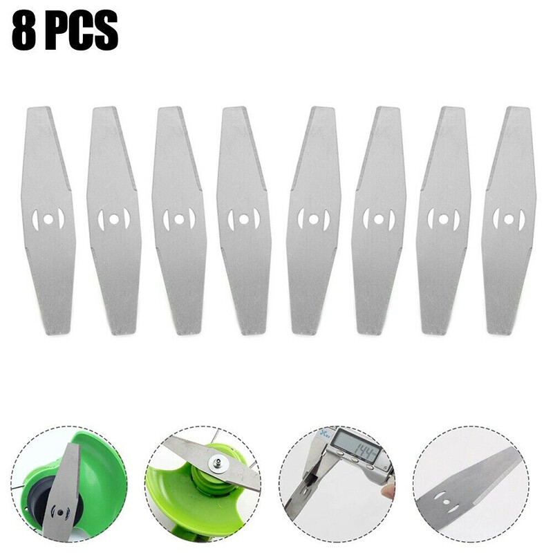 8PCS Metal Grass String Trimmer Head Replacement Saw Blades Lawn Mower F