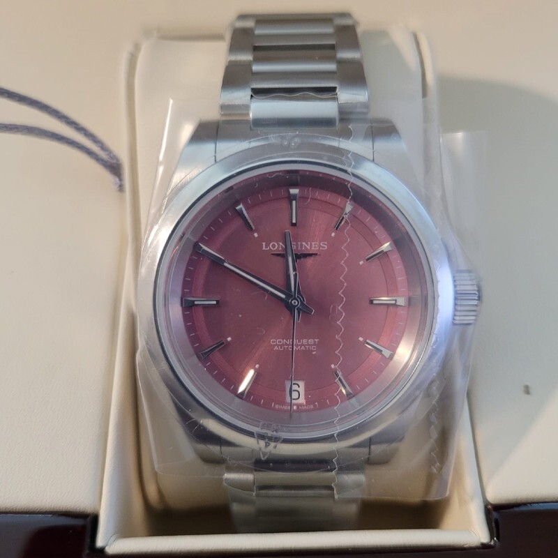 Pre-owned Longines Conquest Pink 34mm Automatic Ladies Watch L34304996 / L3.430.4.99.6