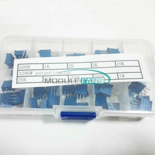 50PCS 10value 3296 Trimmer Trim Pot Potentiometer Resistor Box Kit Assortment