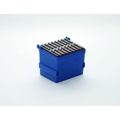 3D to Scale 1/64 3D Printed Blue Plastic Dumpster Removable Black Lid 64-230-BL