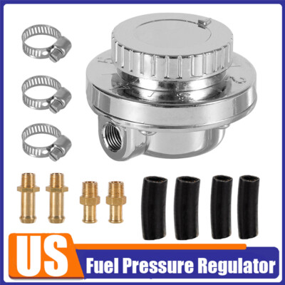 Universal Adjustable Fuel Pressure Regulator Kit 1-6 PSI Fits Carburetor Engine