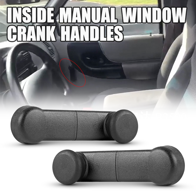 Inside Manual Window Crank Handles Black Set For Ford F150 F250 F350 F450 F550