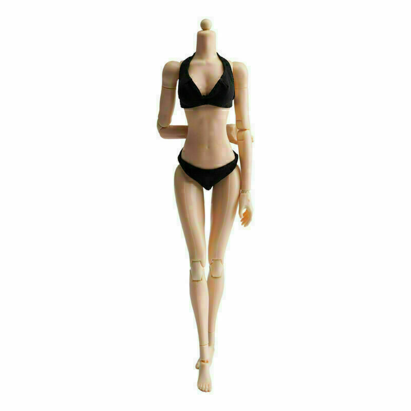 1/6 Female Middle Bust Doll Body 12'' Action Figure Girl Fit Hot Toys KUMIK Head
