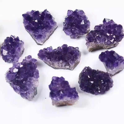 50-60g Natural Stone Amethyst Cluster Quartz Druzy Geode Crystal Reiki Rock US