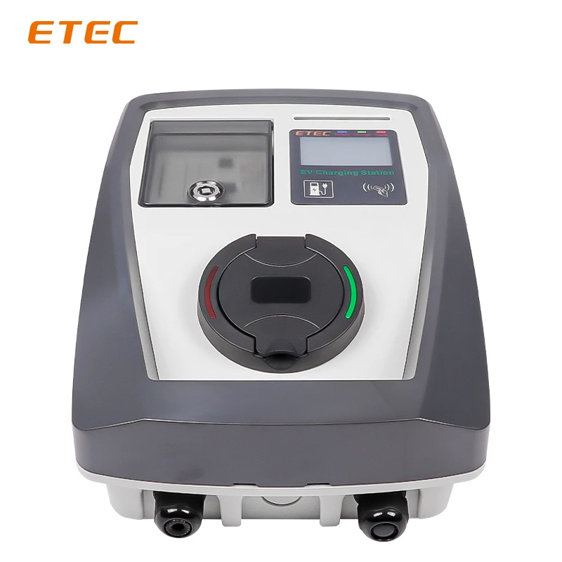 with socket Electric vehicle Type 2 plug 22kW 32A three-phase Modbus home electr