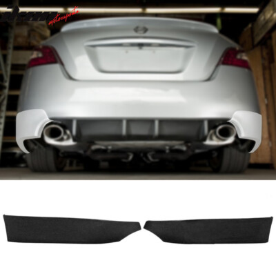 Fits 09-15 Nissan Maxima ST Style Rear Bumper Lip Diffuser Side Corner Apron 2PC