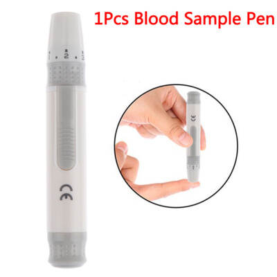 Lancet Pen Lancing Device Diabetics 5 Adjustable Depth Blood Sampling Test P NA