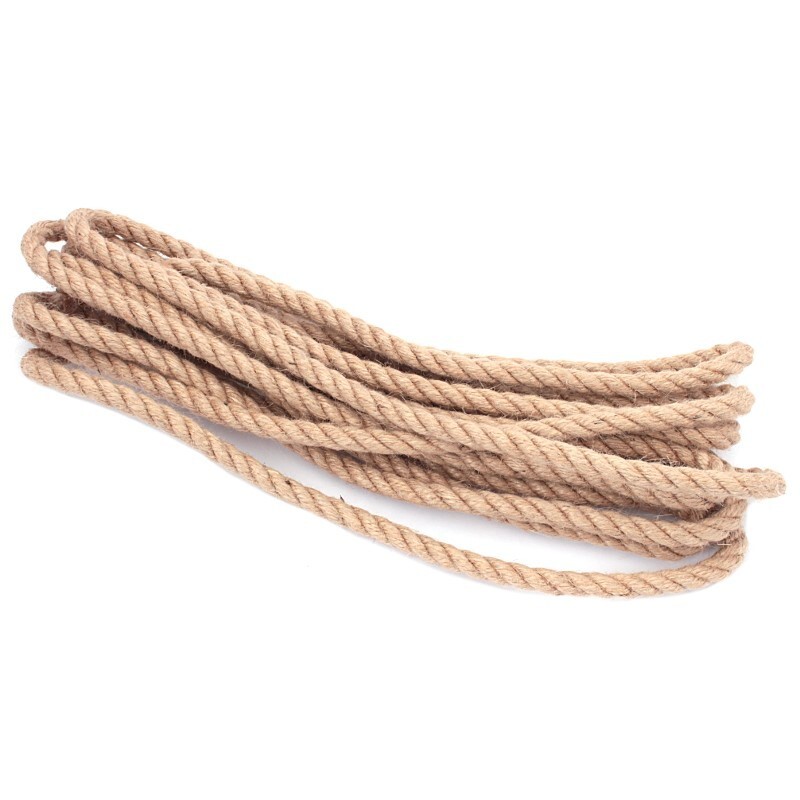 Jute Rope 12mm / 6m Natural Twisted Cord / Garden Decking String