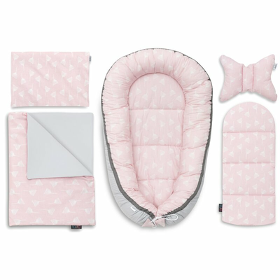 Norden Home Georgia Nestchen Set Baby Bettausstattung Babynestchen Baumwolle