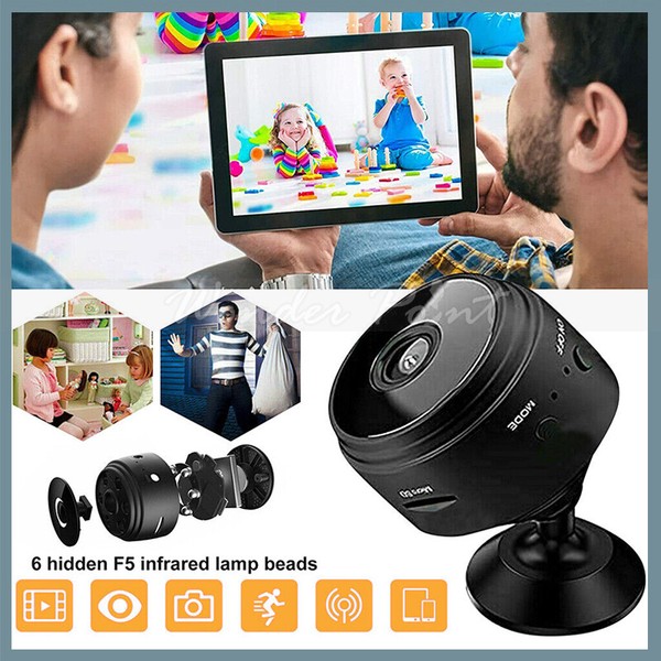 Wireless 1080P WiFi IP Camera Mini Security Spy Hidden Cam with Audio Live Feed