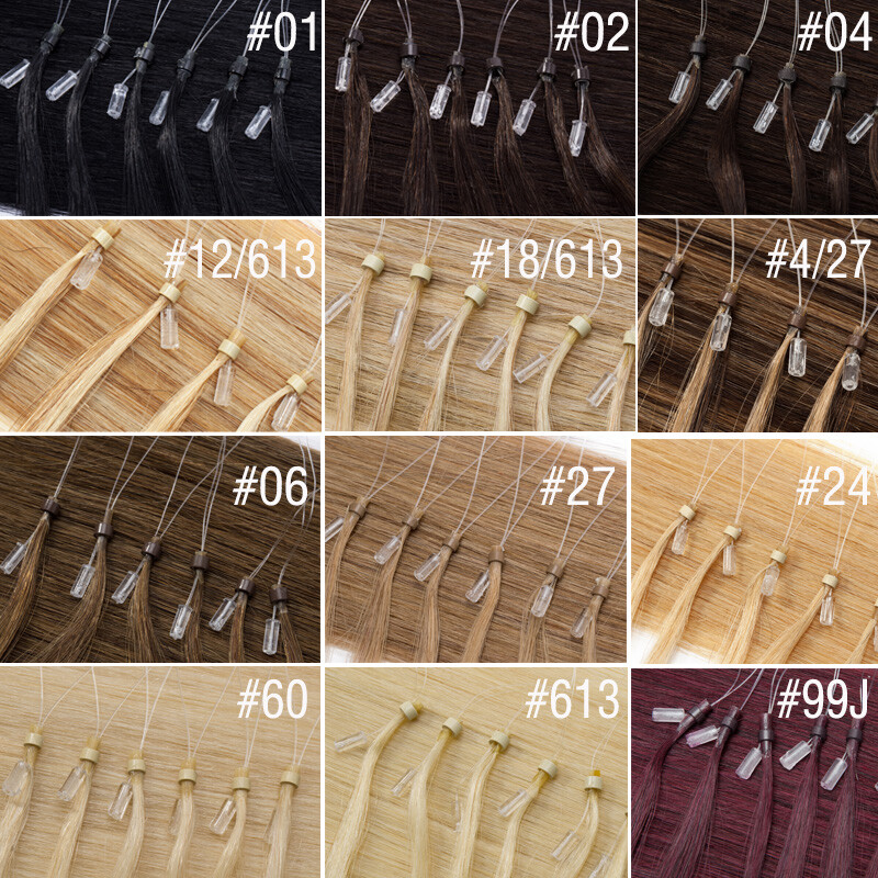 150g Thick Micro Loop Ring Human Hair Extensions Micro Link Nano Bead Tip 0.5/1g