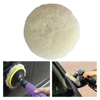 4PCS 3inch 100% Natural Wool Polishing Pad Buffing Pads Kit Polishing Buffer NEW