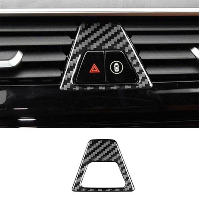 For BMW 5 Series M5 18-23 Real Carbon Fiber Emergency Light Switch Panel Trim