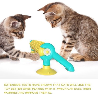 Pet Cat Toy Sucker Track Ball Kitten Funny Spinning Disk Track Ball NEW