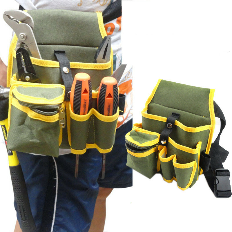Electrician Waist Pocket Belt Tool Pouch Bag Canvas Hardware Toolkit Holder Bag