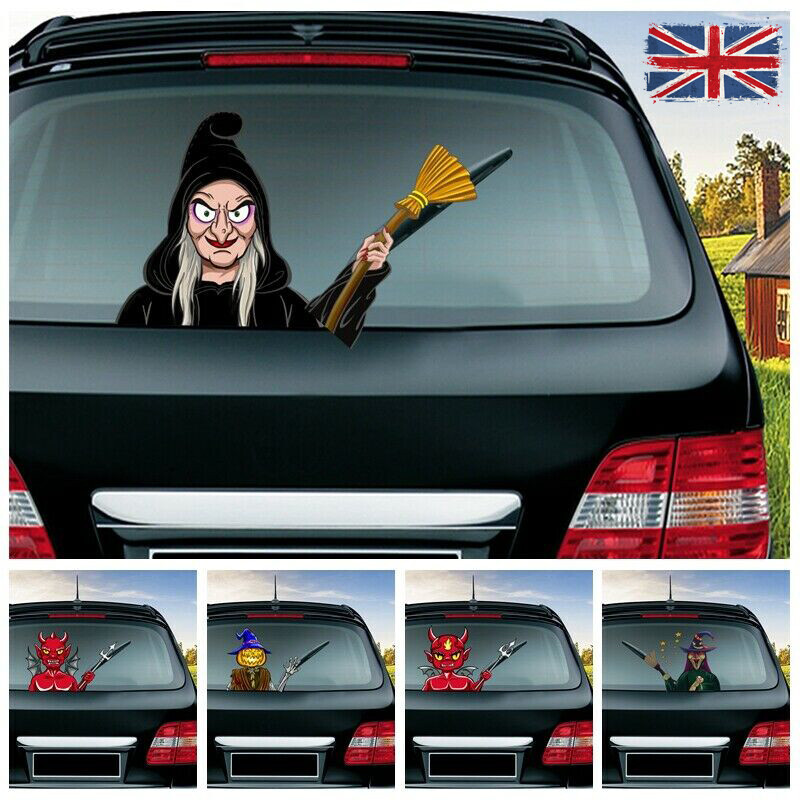 Halloween Funny Rear Windshield Window Decals Car Wiper
