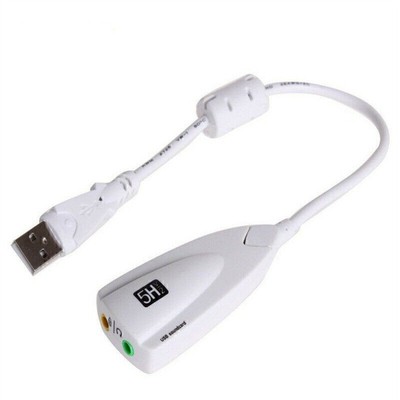 USB External Sound Card Virtual 7.1 Surround Mic Audio Adapter Cable Adaptor
