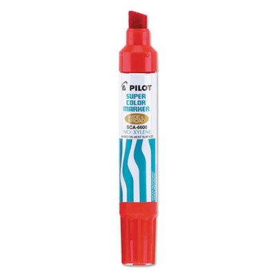 Pilot Jumbo Refillable Permanent Marker, Chisel Tip, Red