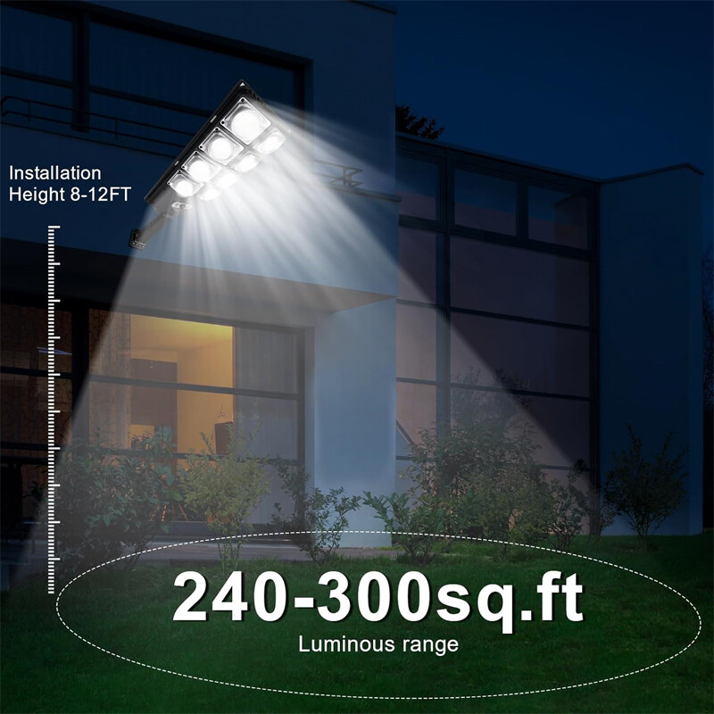 2PK Commercial 1000000LM  Outdoor Dusk to Dawn Solar Street Light Road Area Lamp