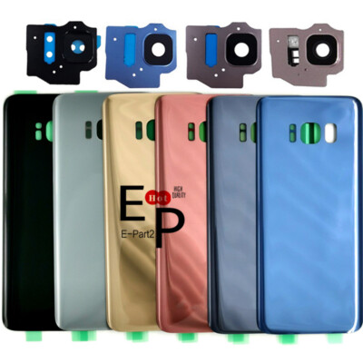Battery Glass Cover With Camera Lens For Galaxy S8 S9 S10 S20 S20FE S21 S22 S23