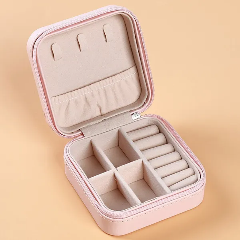 Practical Jewelry Box Organizer Portable Travel Leather Jewellery Ornaments Case Storage