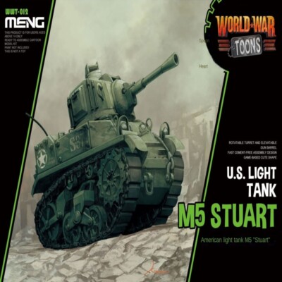 Meng Model WWT-012 U.S Light Tank M5 Stuart (Q Edition) Assembly Cute Model