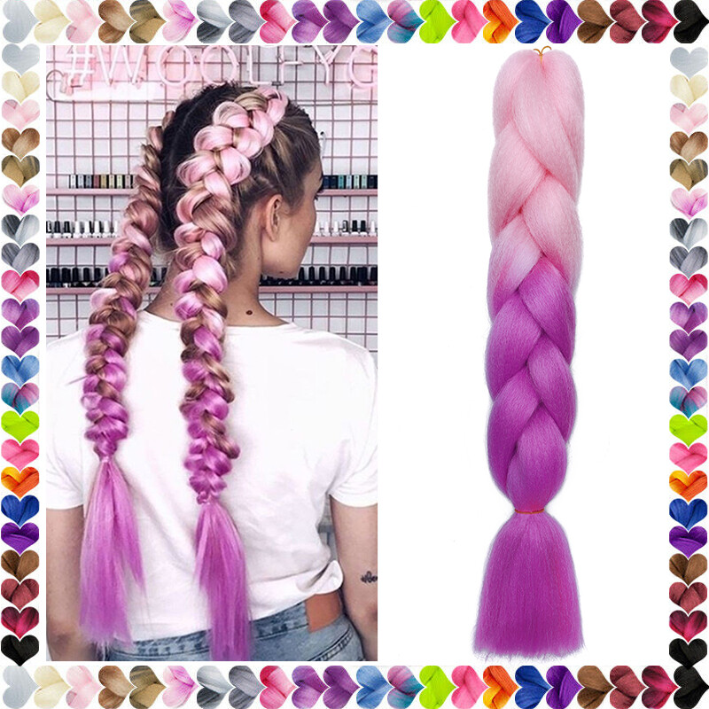 3/5*Pack Jumbo Hair Extensions kanekalons Braiding Crochet Twist Braids Festival