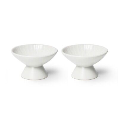 KwangJuYo Seashell Series White Footed Dessert Bowl 2p Set Ceramic Appetizer