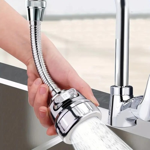 Kitchen Faucet Nozzle Swivel Tap 360° Degree Aerator Sprayer Extender Water Save