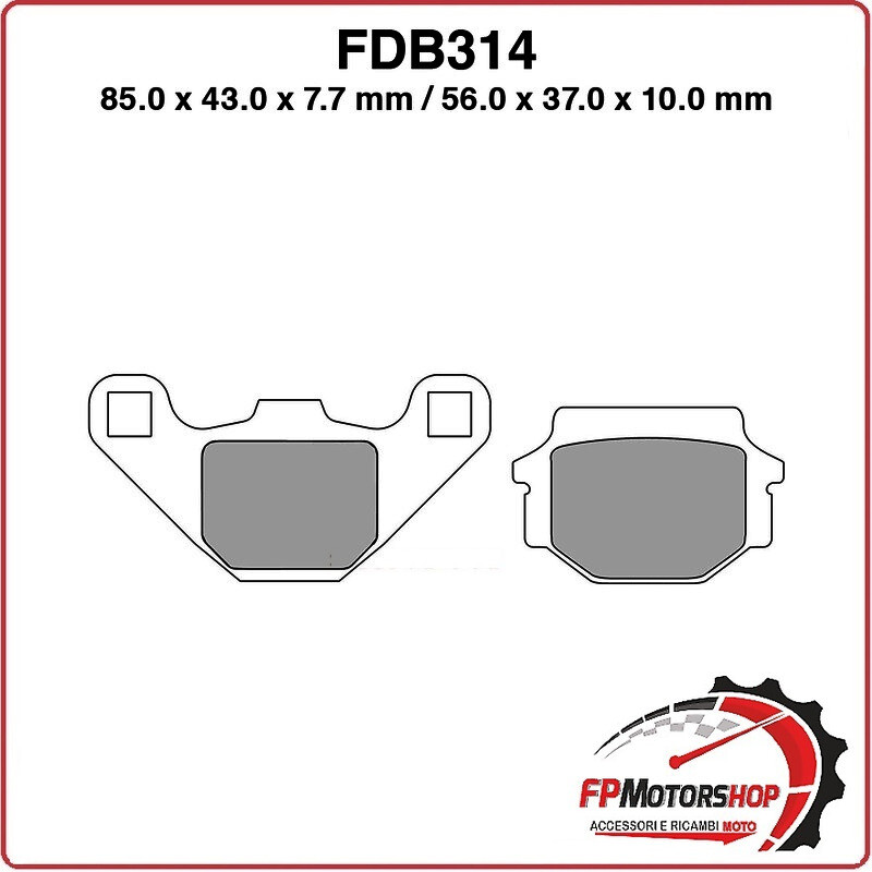 PASTIGLIE FRENI PER MOTO FDB314EF HUSQVARNA WR 125 91>97 KAWASAKI KMX 86>03