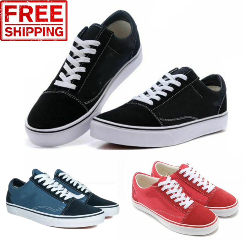 Schwarze Skateschuhe Van Old Skool Klassische Canvas-Turnschuhe In Allen Größen