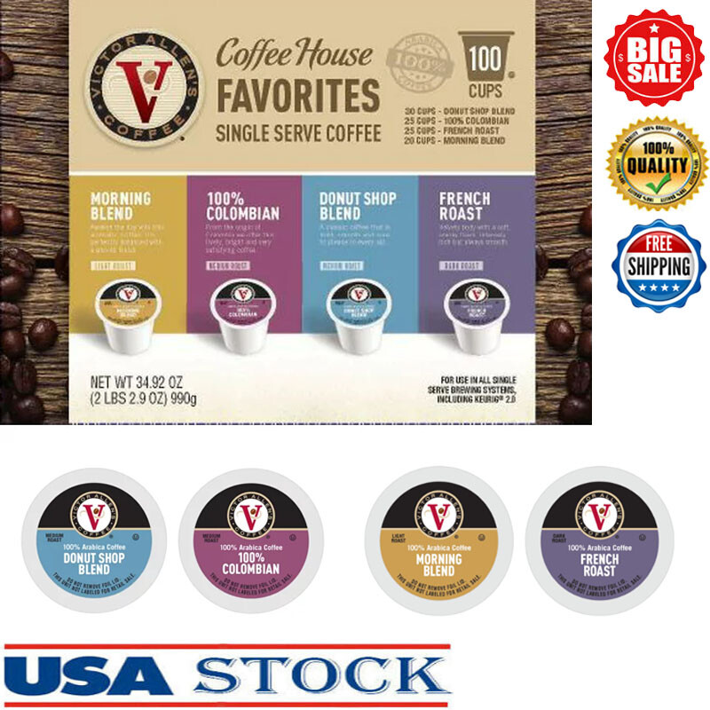 100Count Coffee Favorites Pack Single Serve Coffee Pods for Keurig K-Cup Brewers