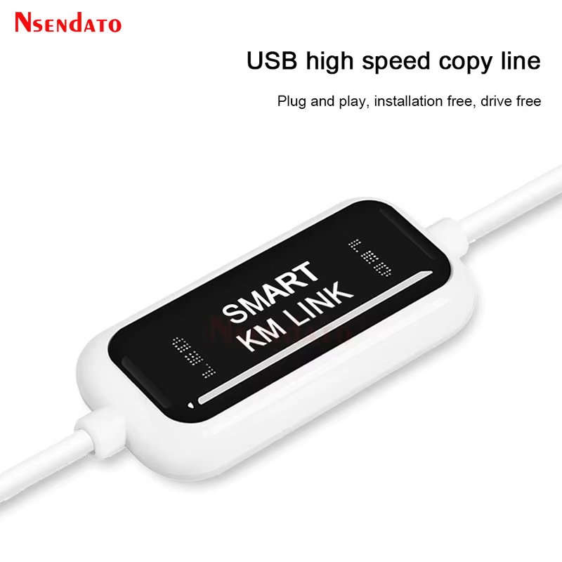 USB 2.0 Smart KM Link PC To PC Keyboard Mouse Share Sync Data Link Connection US