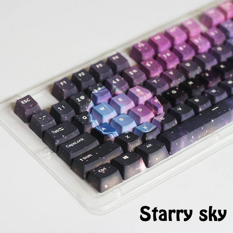 Starry Sky PBT Mechanical Keyboard Keycaps key cap custom Sublimation Cherry MX