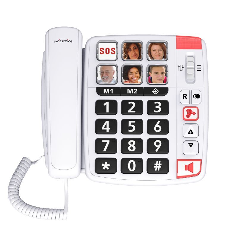 Swissvoice Xtra 1110 Teléfono Fijo Con Cable Amplificado 1 Línea Blanco