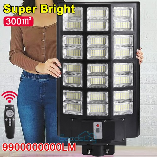 9900000000LM Commercial Solar Street FloodLight LED Light Dusk To Dawn Road Lamp