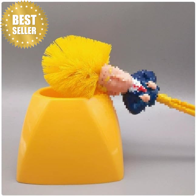 Toilet Brush with Stand for Bathroom Storage Non-Skid Base Sturdy Deep Cleaning