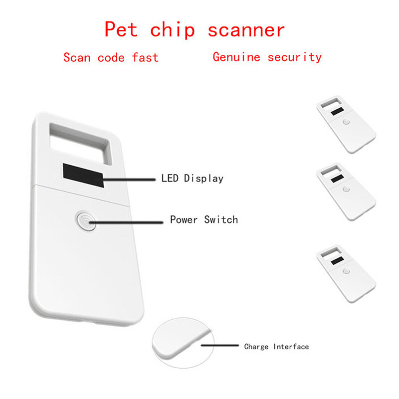 Draagbare Pet ID Reader, oplaadbare handheld microchipscanner, huisdiertag- scanner, USB-interface en OLED-scherm voor dieren- en hulpbronnenbeheer