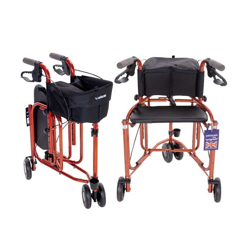 Uniscan Triumph 3 Leg Lightweight Wheeled Walker with seat in Consett