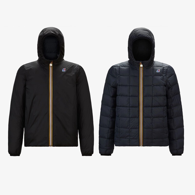 

Куртка двусторонняя K-WAY Jacques Thermo Plus.2 Double K111BEW Kway Black Blue, Black pure-blue depth