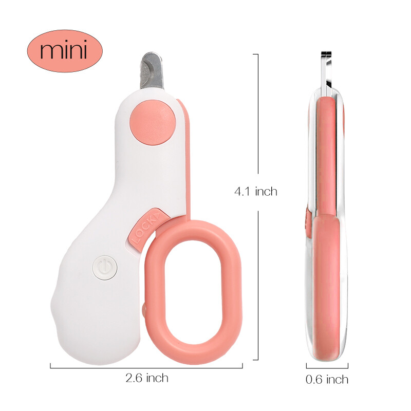 Pet Nail Clipper with LED Lights Dog&Cat Nail Trimmer Professional Grooming Tool