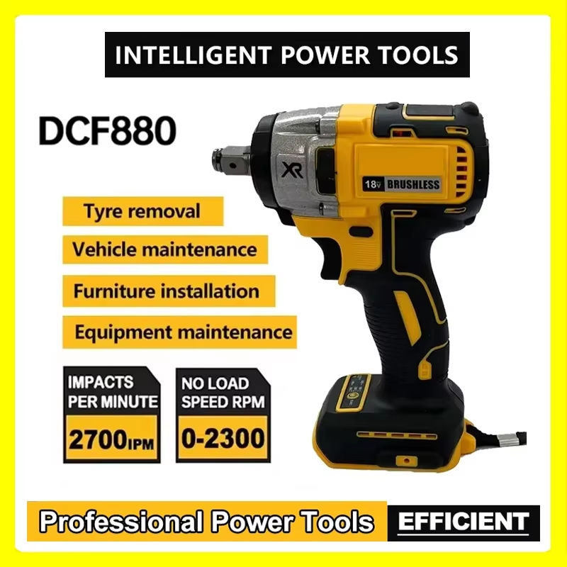 Fit Dewalt DCF880 3300RPM Brushless Impact Wrench High Torque Cordless Electric