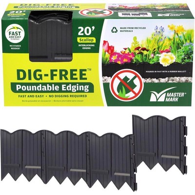 Master Mark 20 ft. L x 6 in. H Plastic Black Lawn Edging - Total Qty: 1; Each