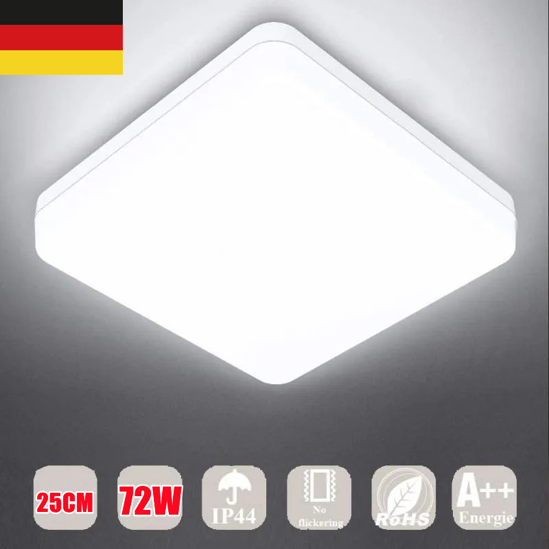 72w Led Deckenlampe Deckenleuchte Panel Schlafzimmer Bad Wohnzimmer Flur Lampe