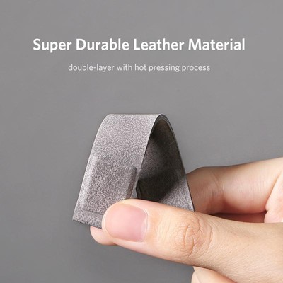 Leather Cable Organizer for USB Cables Management AUX Line Clip Wire Headphone H