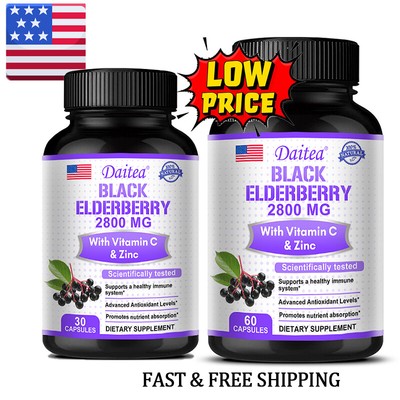 Elderberry Capsules - Highly Effective Immune Support, Increased Strength