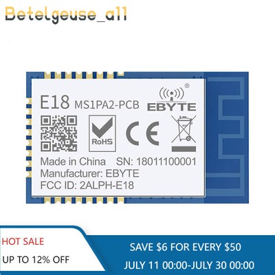 CC2530 ZigBee Mudule E18-MS1PA2-PCB 2.4GHz 20dBm 800m Mesh Networking for IoT