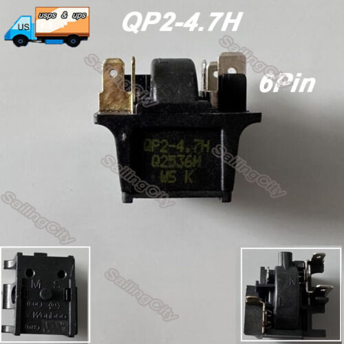 6Pins Refrigerator Start Relay QP2-4.7H For Midea Danby Haie